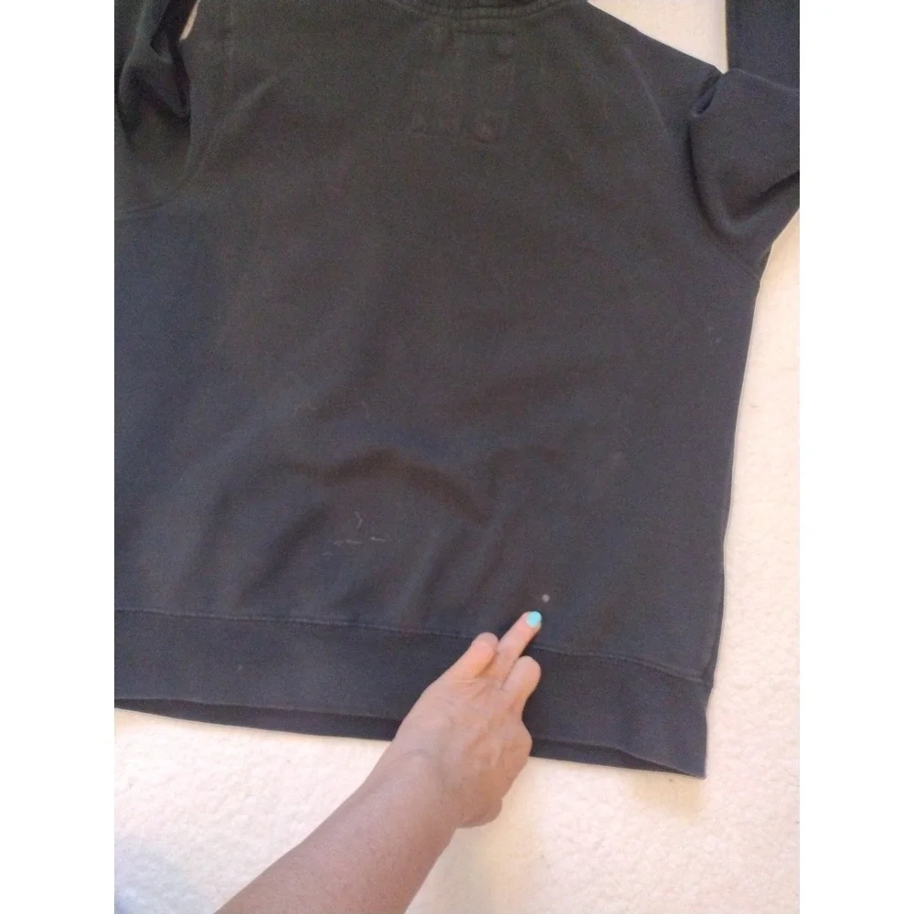 Aeropostale Hooded Sweatshirt Kid XL‎ Black Silver Glitter Logo Pullover Junior